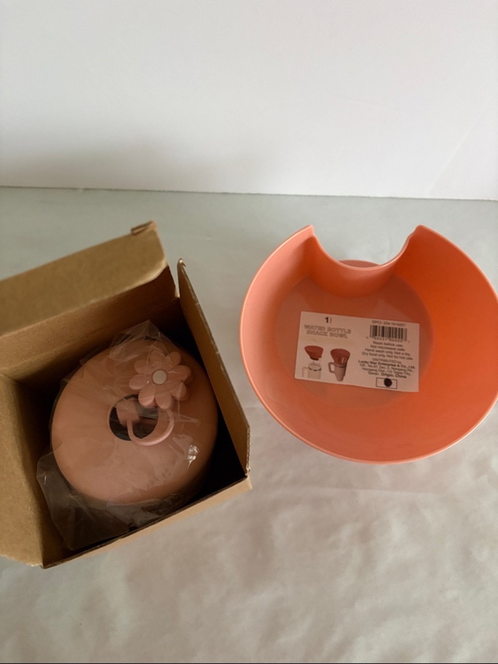 Snack bowl, silicone boot & straw protector for Stanley water bottle new